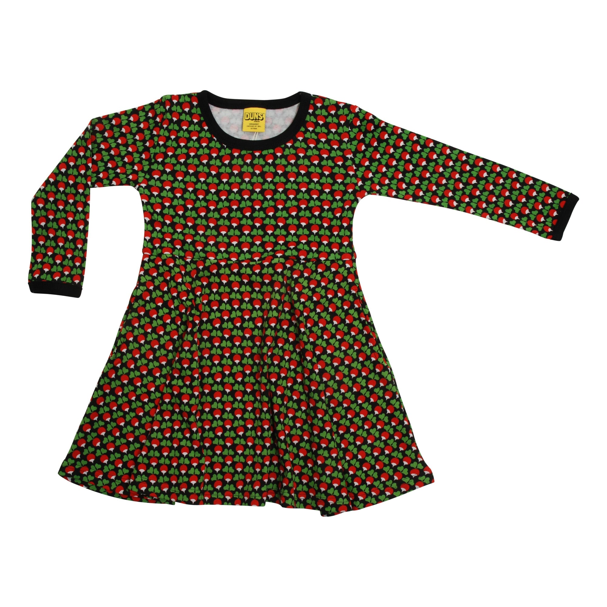 Mini Radish - Black Long Sleeve Skater Dress-Duns Sweden-Modern Rascals