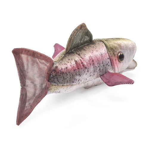 Mini Rainbow Trout Finger Puppet-Folkmanis Puppets-Modern Rascals