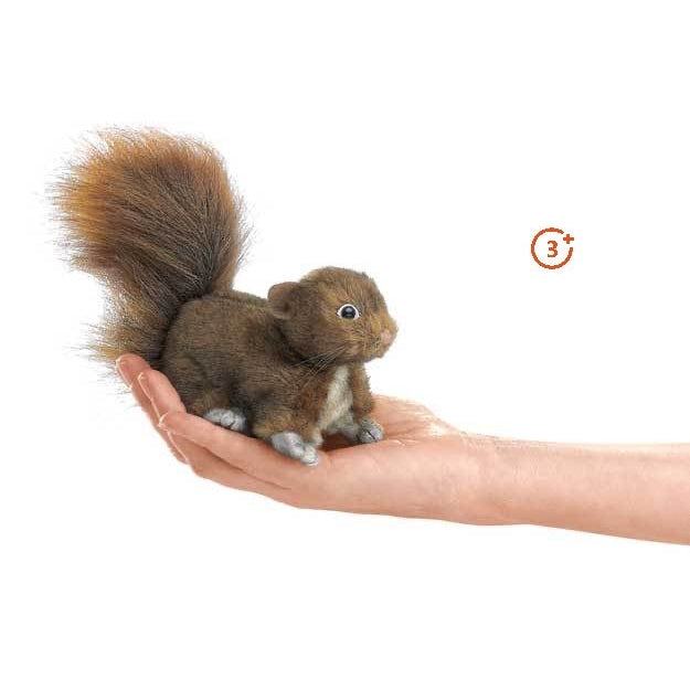 Mini Red Squirrel Finger Puppet-Folkmanis Puppets-Modern Rascals