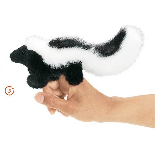 Mini Skunk Finger Puppet-Folkmanis Puppets-Modern Rascals