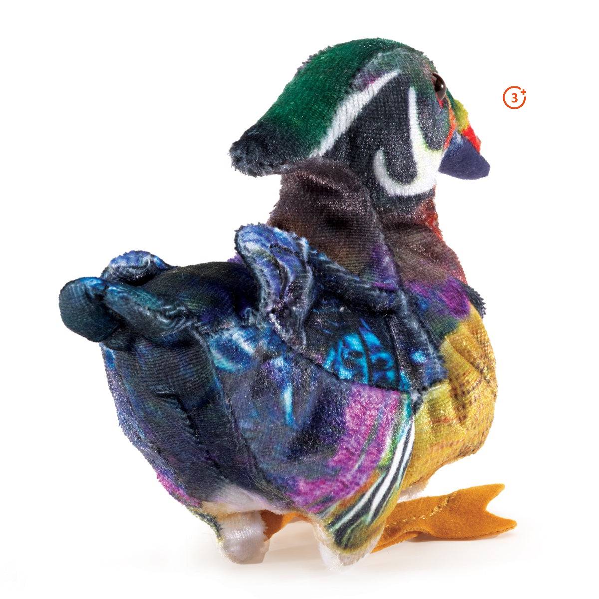 Mini Wood Duck Finger Puppet-Folkmanis Puppets-Modern Rascals