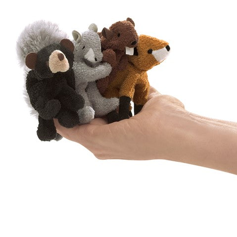 Mini Woodland Animal Set of Finger Puppets-Folkmanis Puppets-Modern Rascals