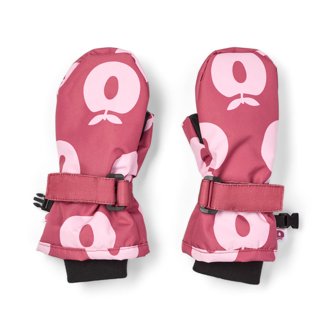 Mittens With Apples in Berry Hug-Smafolk-Modern Rascals