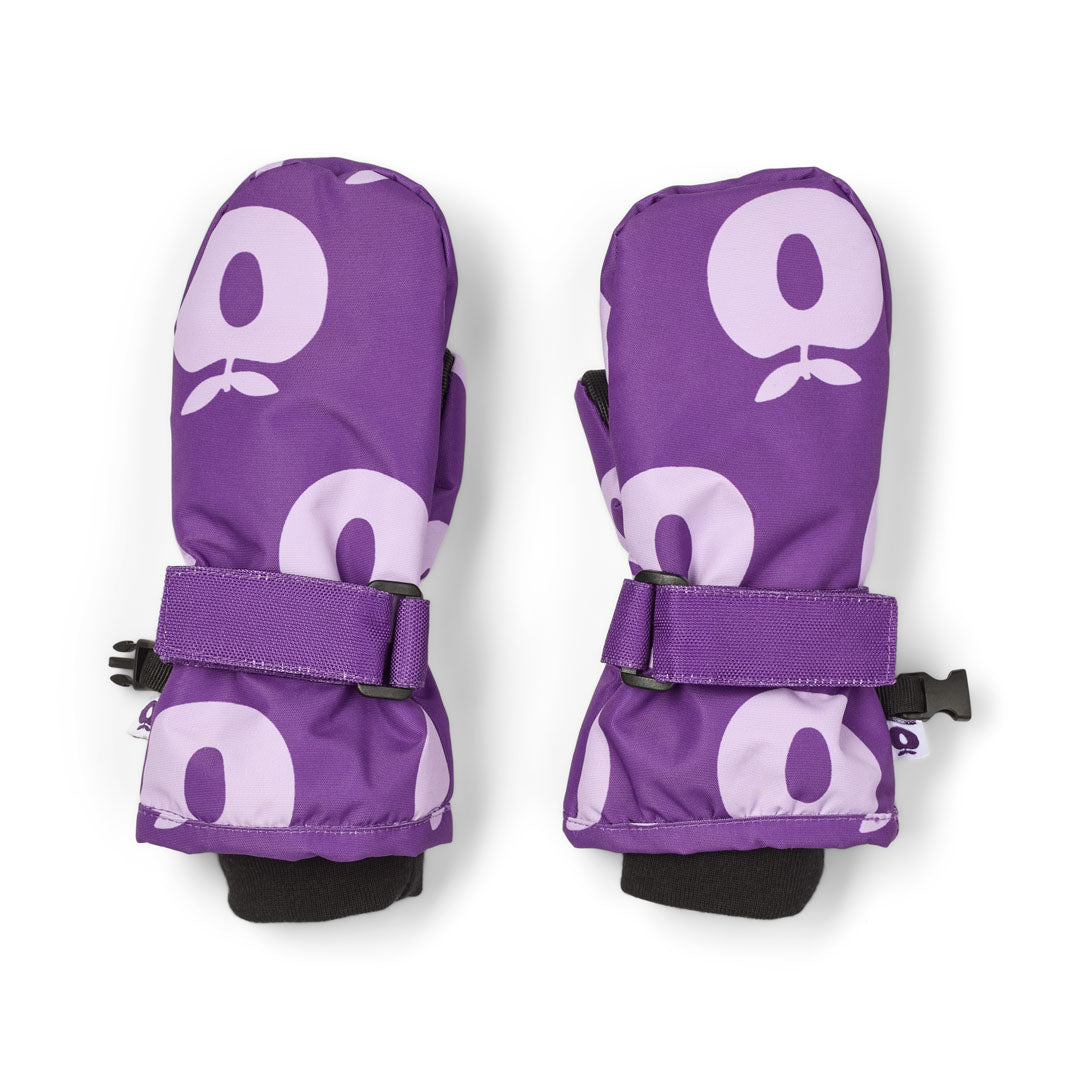 Mittens With Apples in Purple Shadow-Smafolk-Modern Rascals