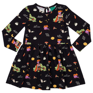 Moonstruck Long Sleeve Dress - 1 Left Size 2-3 years-Raspberry Republic-Modern Rascals