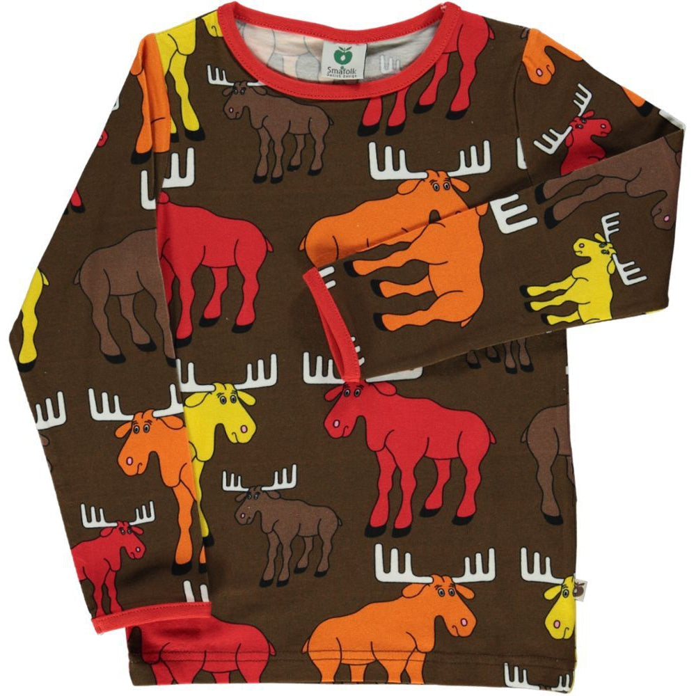 Moose Long Sleeve Shirt - Brown-Smafolk-Modern Rascals