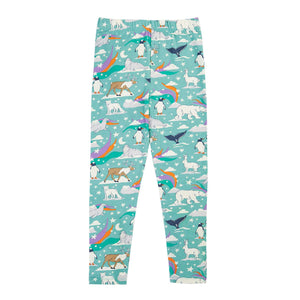 Moss Polar Aurora Libby Leggings-Frugi-Modern Rascals