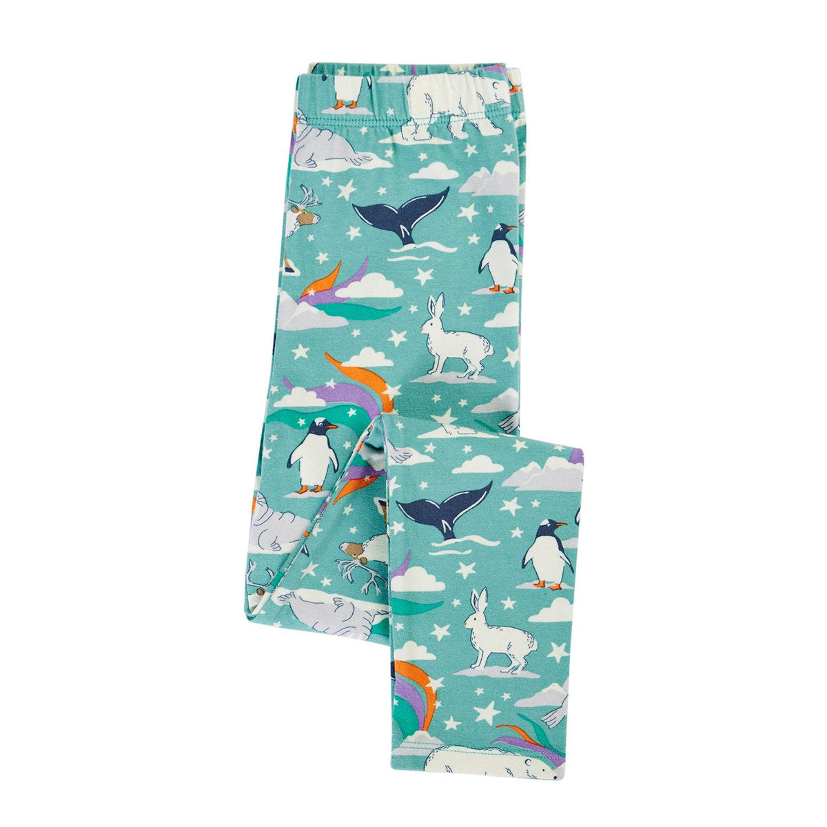 Moss Polar Aurora Libby Leggings-Frugi-Modern Rascals