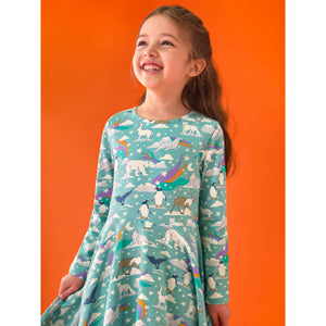 Moss Polar Aurora Sofia Skater Dress-Frugi-Modern Rascals