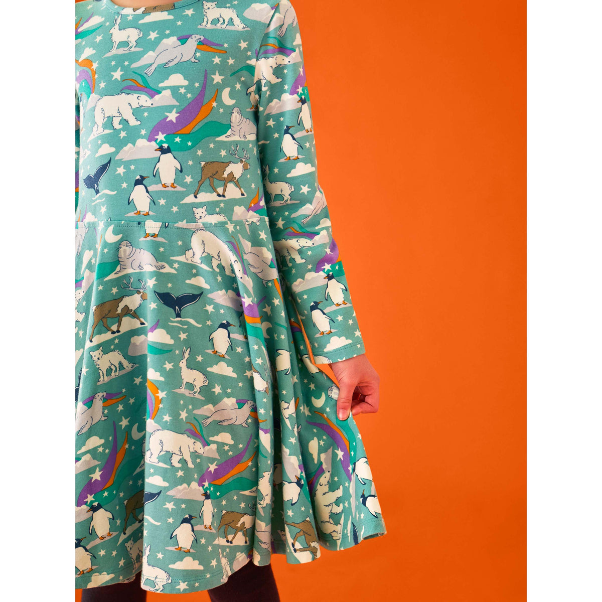 Moss Polar Aurora Sofia Skater Dress-Frugi-Modern Rascals
