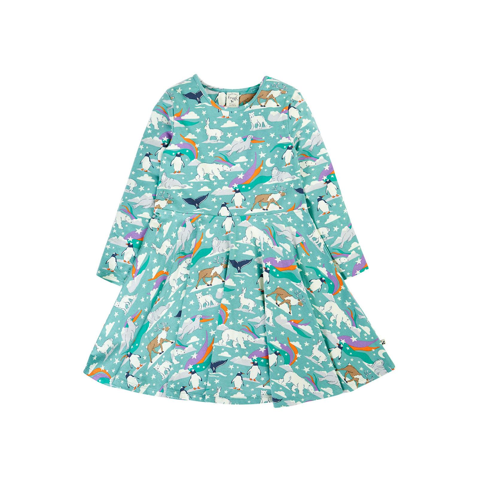 Moss Polar Aurora Sofia Skater Dress-Frugi-Modern Rascals