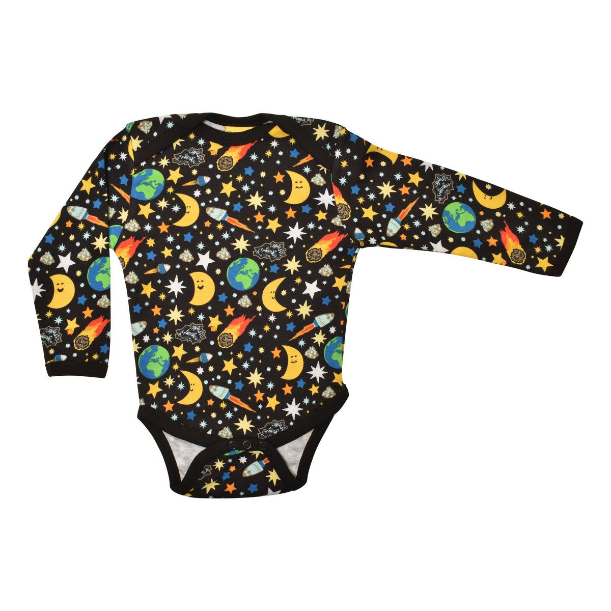 Mother Earth - Black Long Sleeve Onesie-Duns Sweden-Modern Rascals