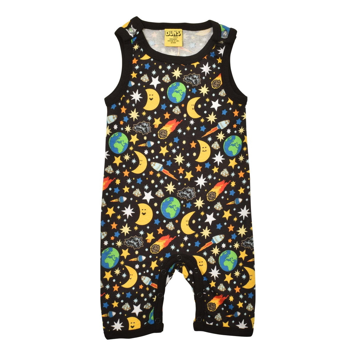 Mother Earth - Black Summer Dungarees / Playsuit-Duns Sweden-Modern Rascals