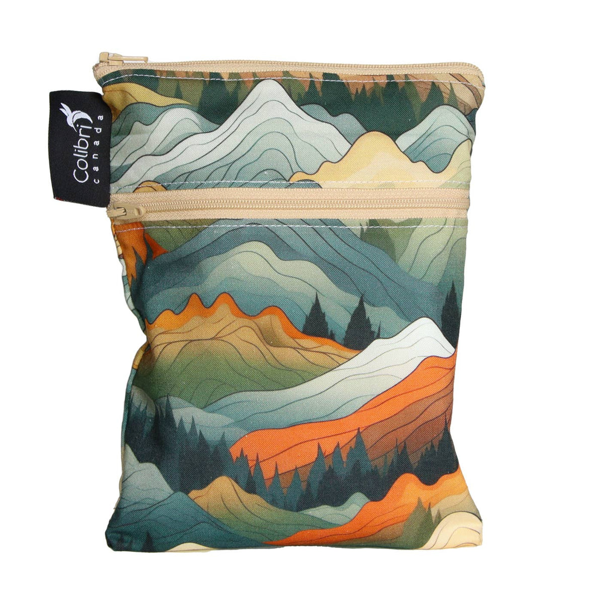 Mountains Mini Double Duty Wet Bag-Colibri-Modern Rascals