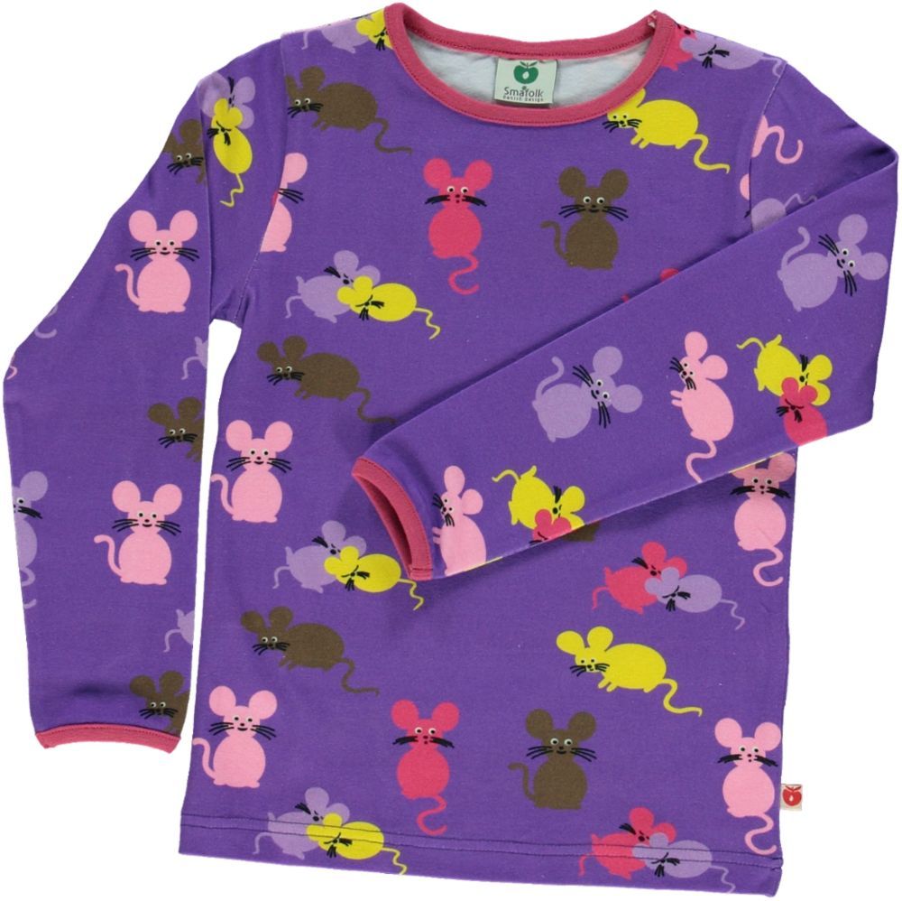 Mouse Long Sleeve Shirt - Viola - 1 Left Size 9-10 years-Smafolk-Modern Rascals