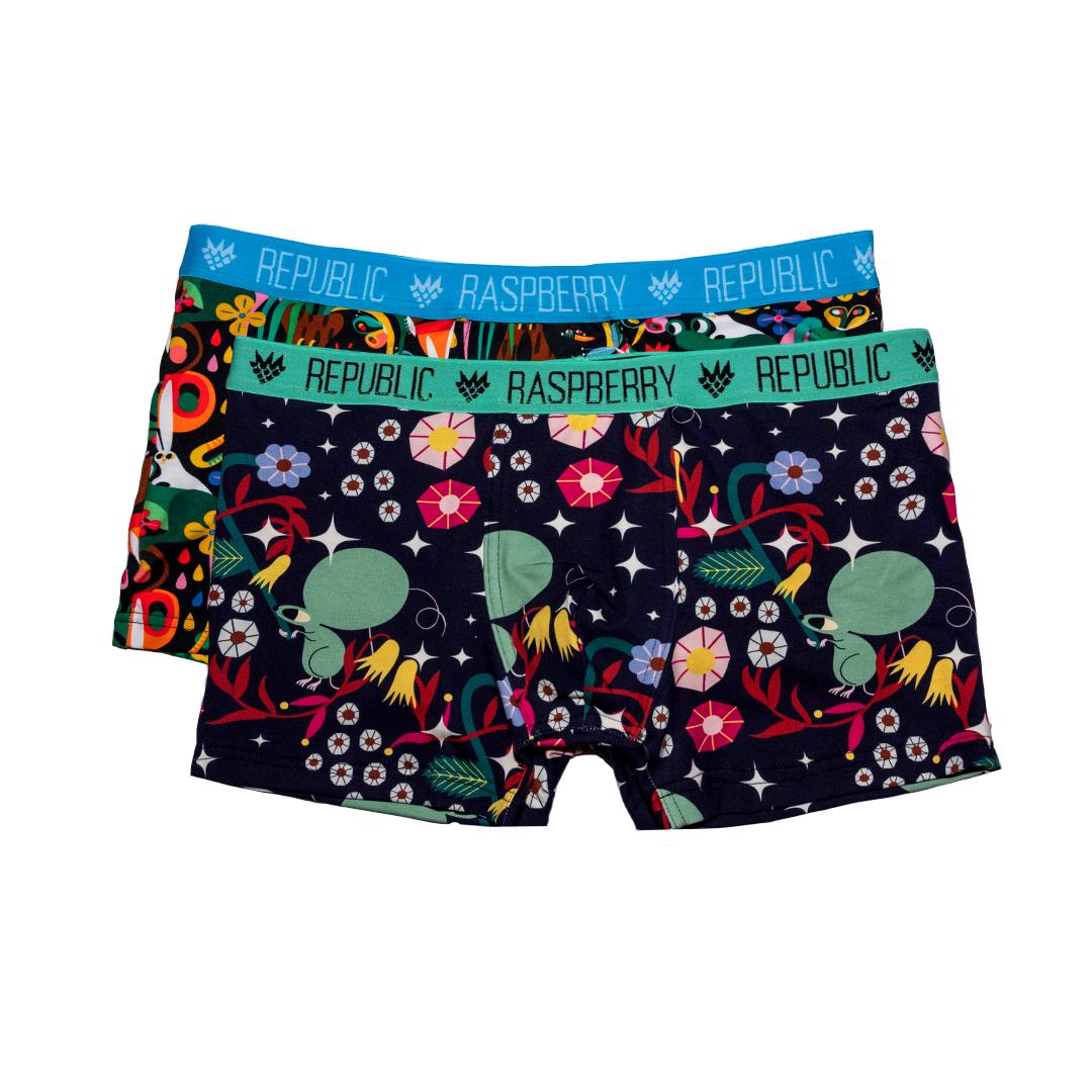 Mousy Mischief & Tropic Twist Boxers - 2 Pack-Raspberry Republic-Modern Rascals