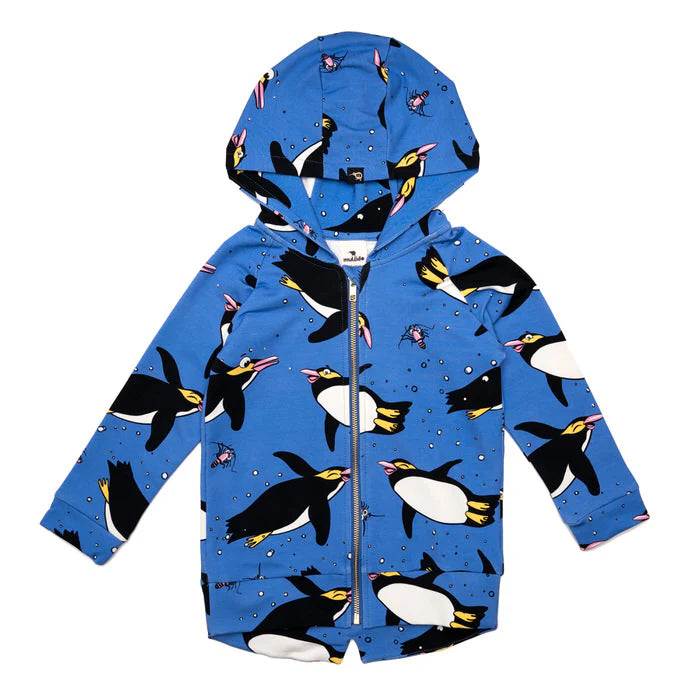 Mullido Blue Hoiho Zip Up Hoodie - Size 6-8 Years (128cm)-Warehouse Find-Modern Rascals