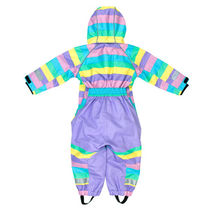 Multi Stripe Shell Rain Overall in Botanic - 2 Left Size 6-12 & 12-18 months-Villervalla-Modern Rascals