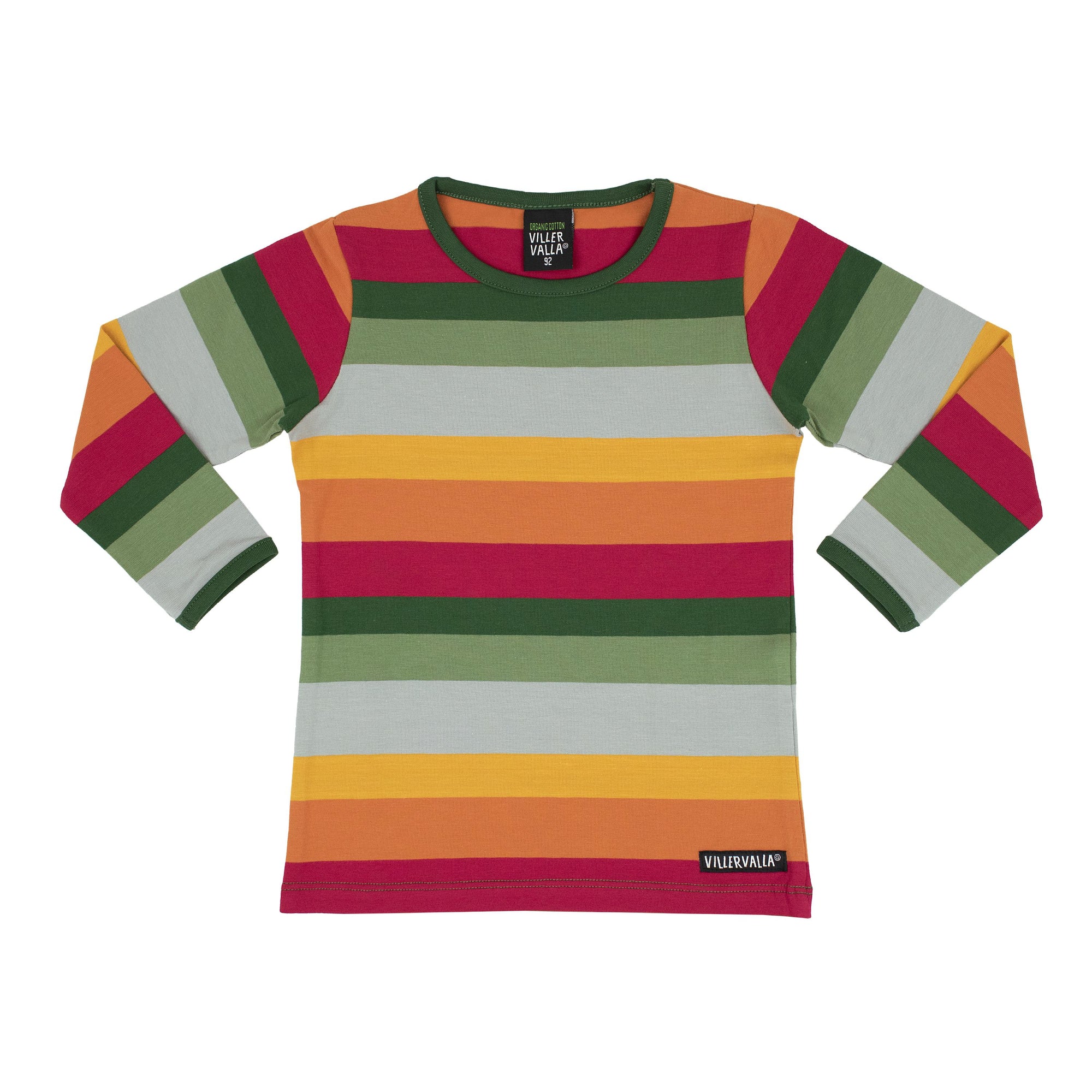 Multistripe Long Sleeve Shirt in Forest - 2 Left Size 3-4 & 4-5 years-Villervalla-Modern Rascals