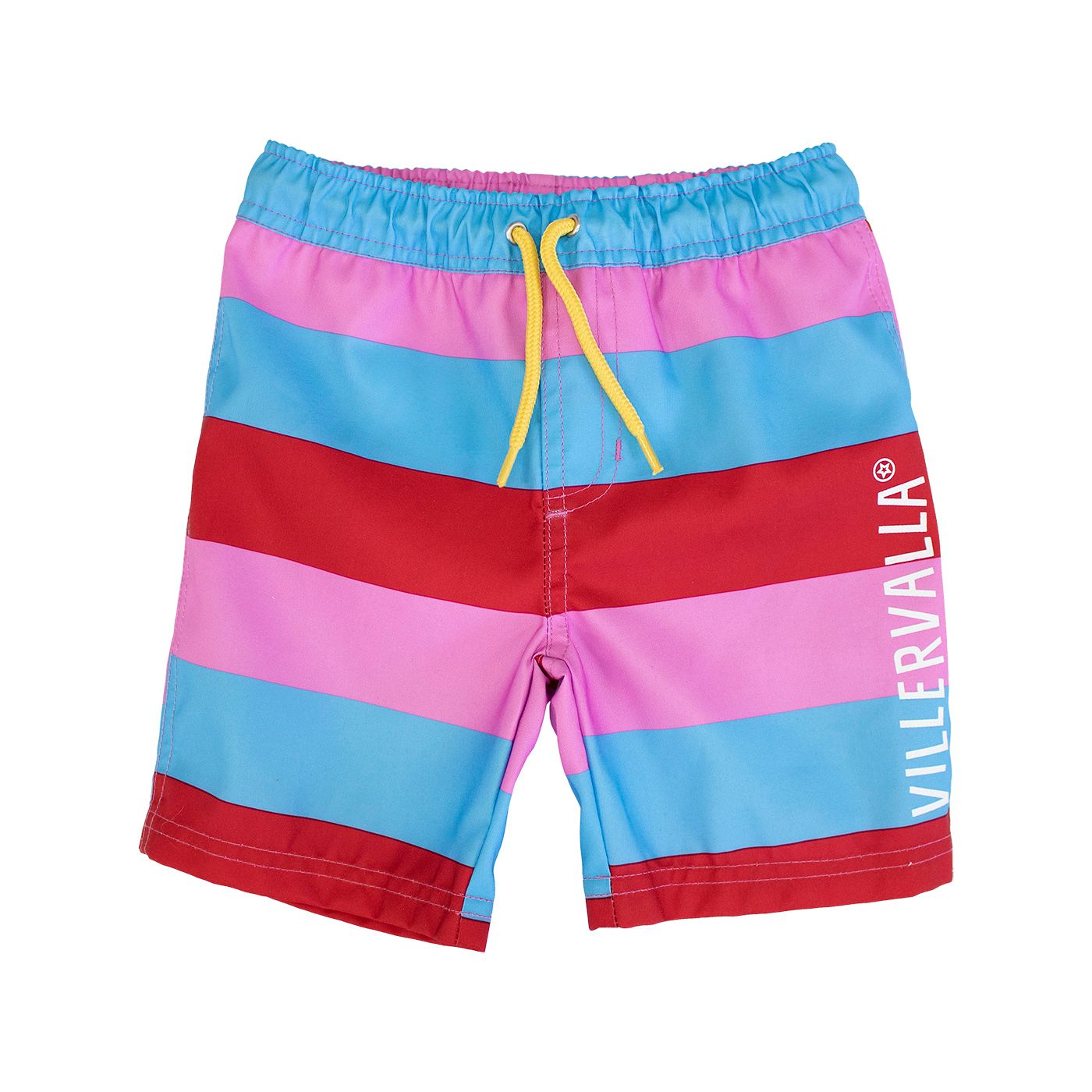 Multistripe Surf Shorts in Berry - 1 Left Size 8-10 years-Villervalla-Modern Rascals