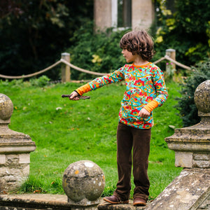 Mushroom Boom Long Sleeve Shirt - 1 Left Size 3-4 years-Uddevalla Barn-Modern Rascals