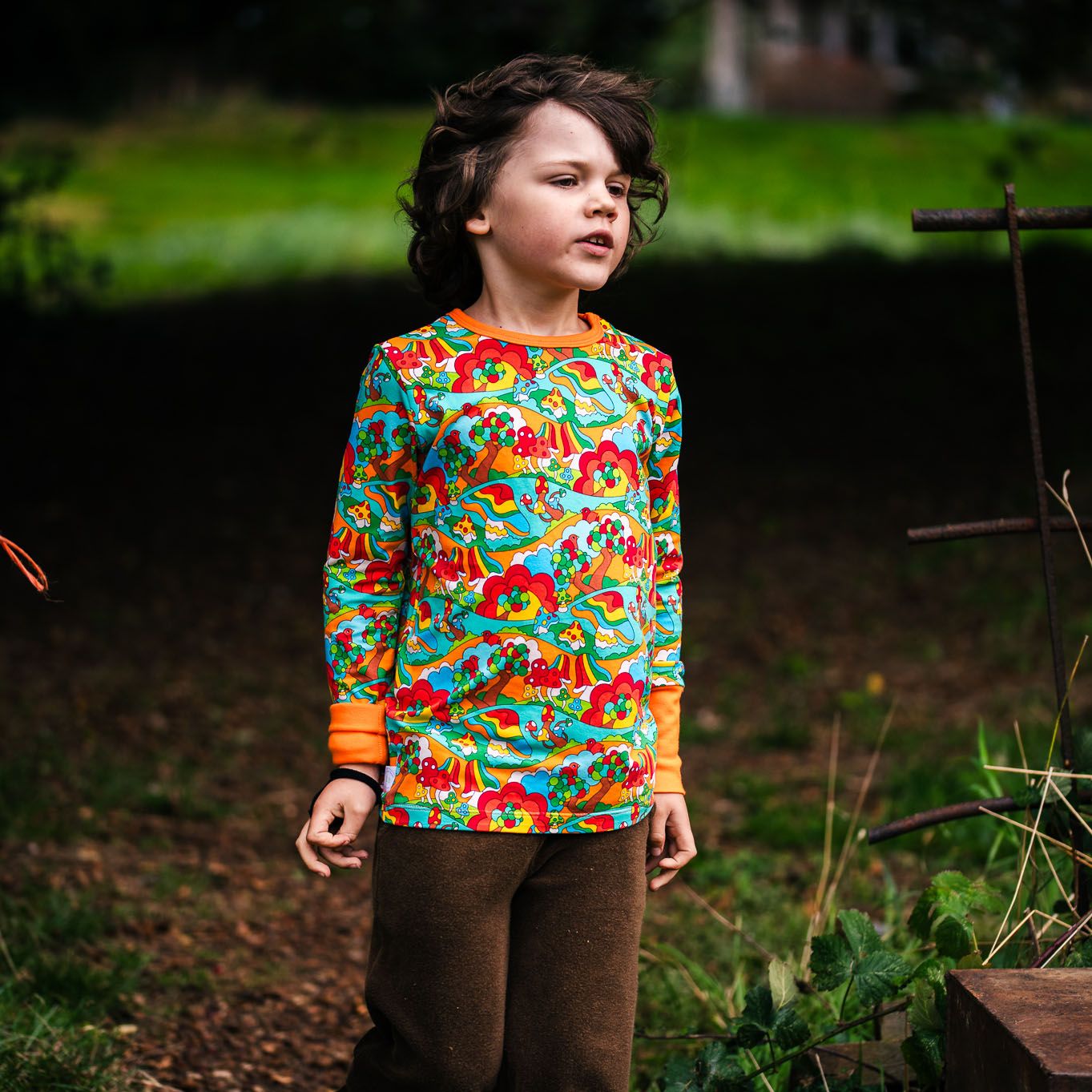 Mushroom Boom Long Sleeve Shirt - 1 Left Size 3-4 years-Uddevalla Barn-Modern Rascals