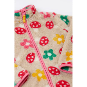 Mushroom Field Zipped Ted Fleece Jacket - 1 Left Size 2-3 years-Frugi-Modern Rascals