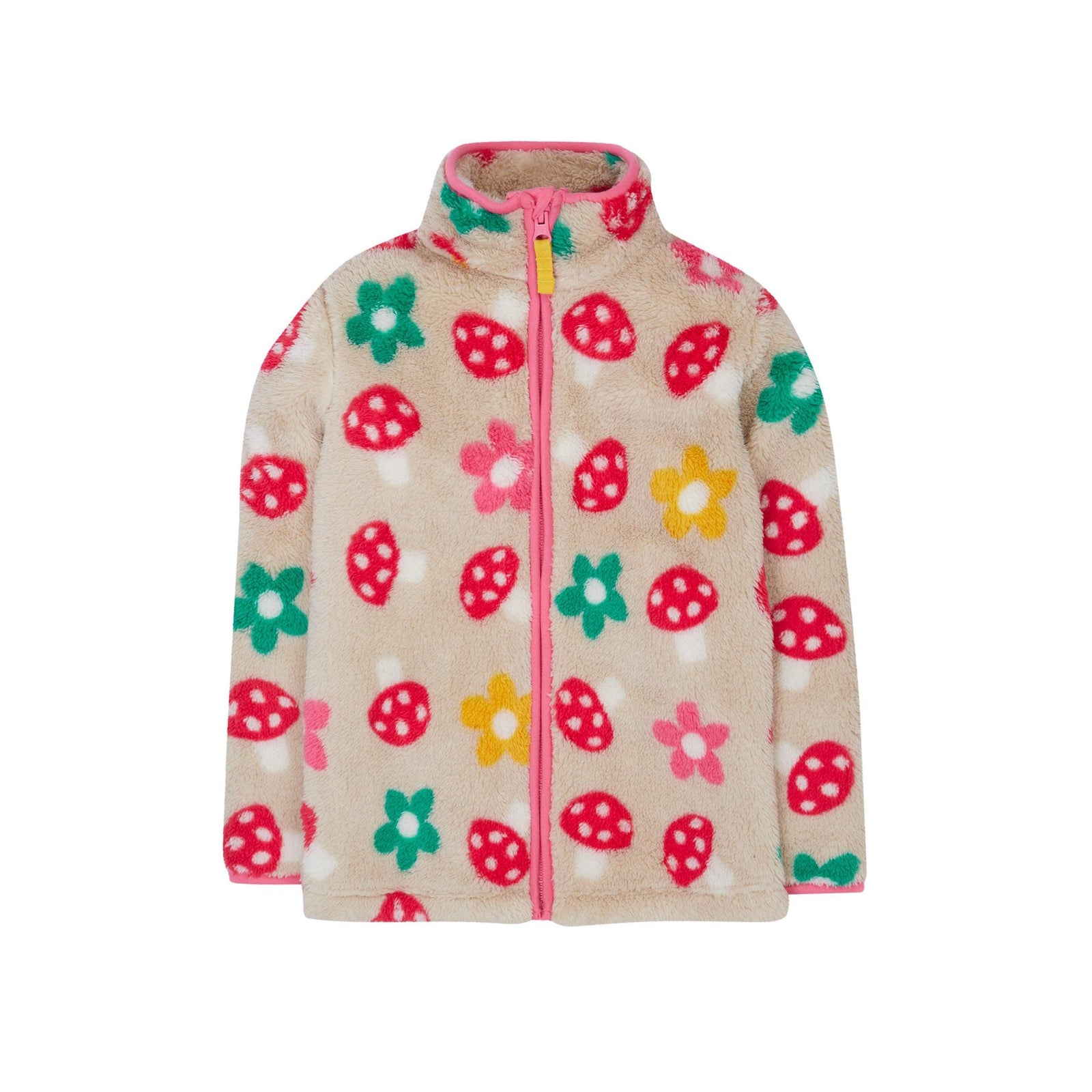Mushroom Field Zipped Ted Fleece Jacket - 1 Left Size 2-3 years-Frugi-Modern Rascals