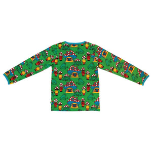 Mushroom Houses Long Sleeve Shirt - Green - 1 Left Size 9-10 years-Smafolk-Modern Rascals