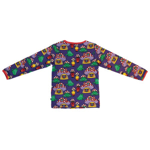 Mushroom Houses Long Sleeve Shirt - Purple Heart - 2 Left Size 2-3 & 3-4 years-Smafolk-Modern Rascals