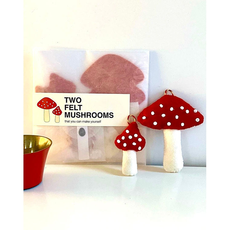 Mushroom Ornament Wool Felt Kit-Egg-Modern Rascals
