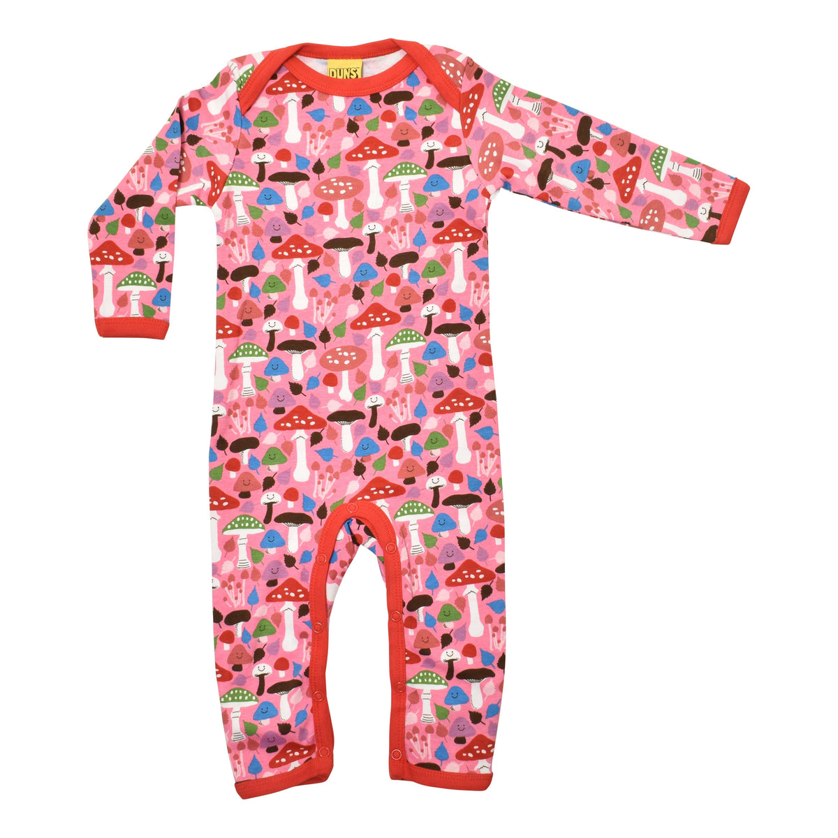 Mushroom - Pink Long Sleeve Long Legged Suit-Duns Sweden-Modern Rascals