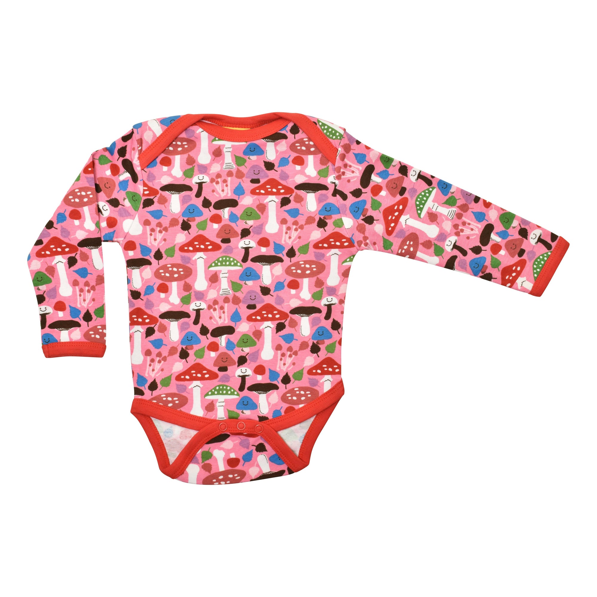 Mushroom - Pink Long Sleeve Onesie-Duns Sweden-Modern Rascals
