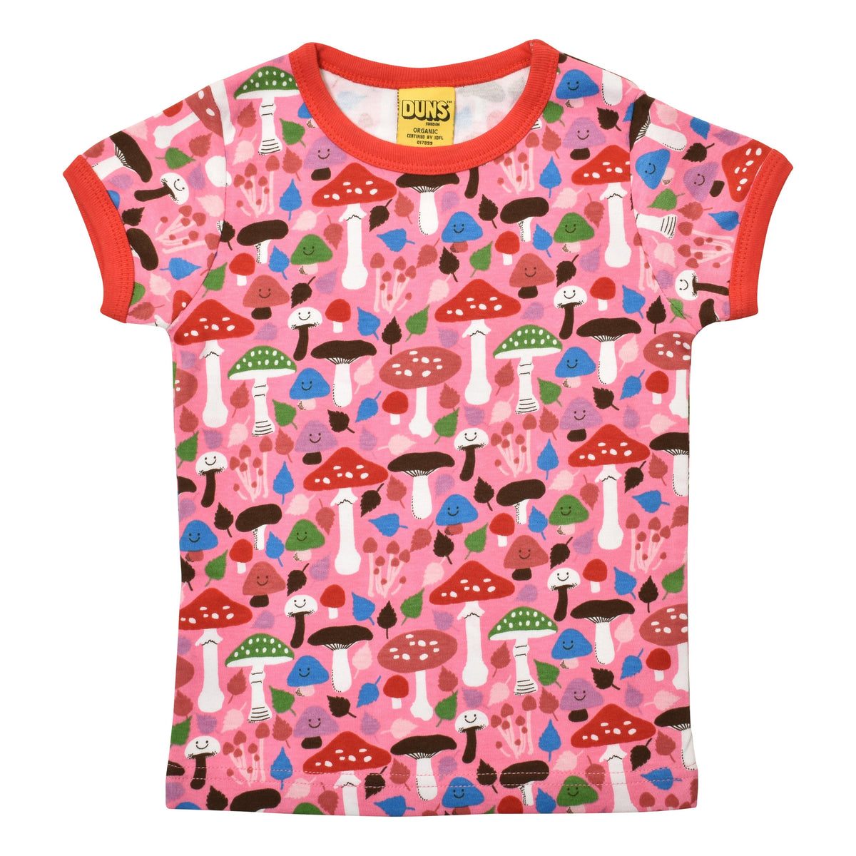 Mushroom - Pink Short Sleeve Shirt - 2 Left Size 4-5 & 5-6 years-Duns Sweden-Modern Rascals