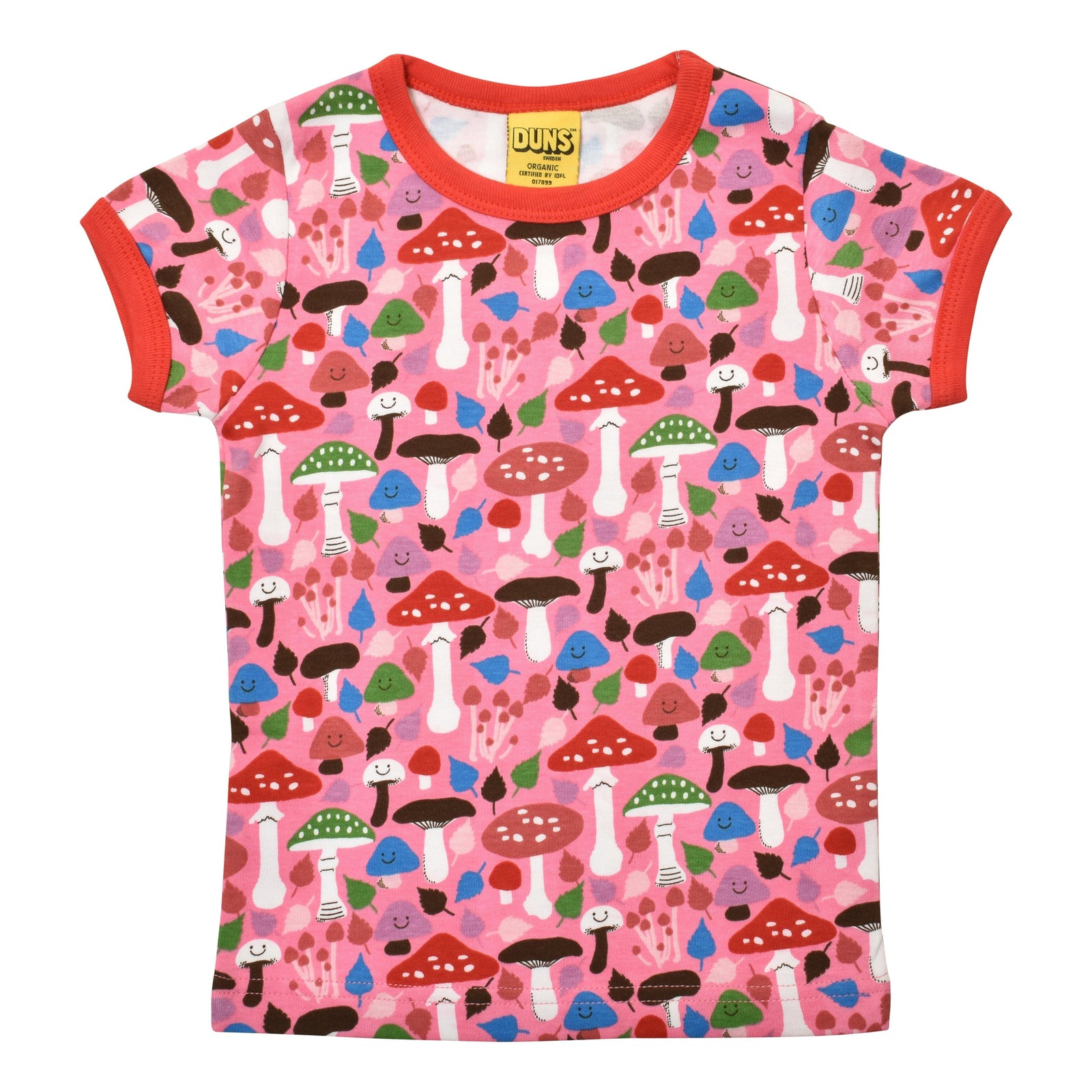Mushroom - Pink Short Sleeve Shirt - 2 Left Size 4-5 & 5-6 years-Duns Sweden-Modern Rascals