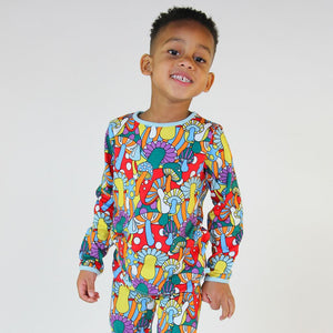 Mushrooms Long Sleeve Shirt in Fall Yellow - 2 Left Size 3-4 & 4-5 years-Smafolk-Modern Rascals