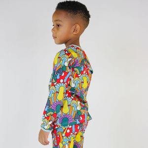 Mushrooms Long Sleeve Shirt in Fall Yellow - 2 Left Size 3-4 & 4-5 years-Smafolk-Modern Rascals