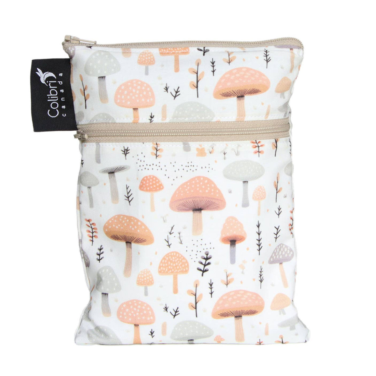 Mushrooms Mini Double Duty Wet Bag-Colibri-Modern Rascals