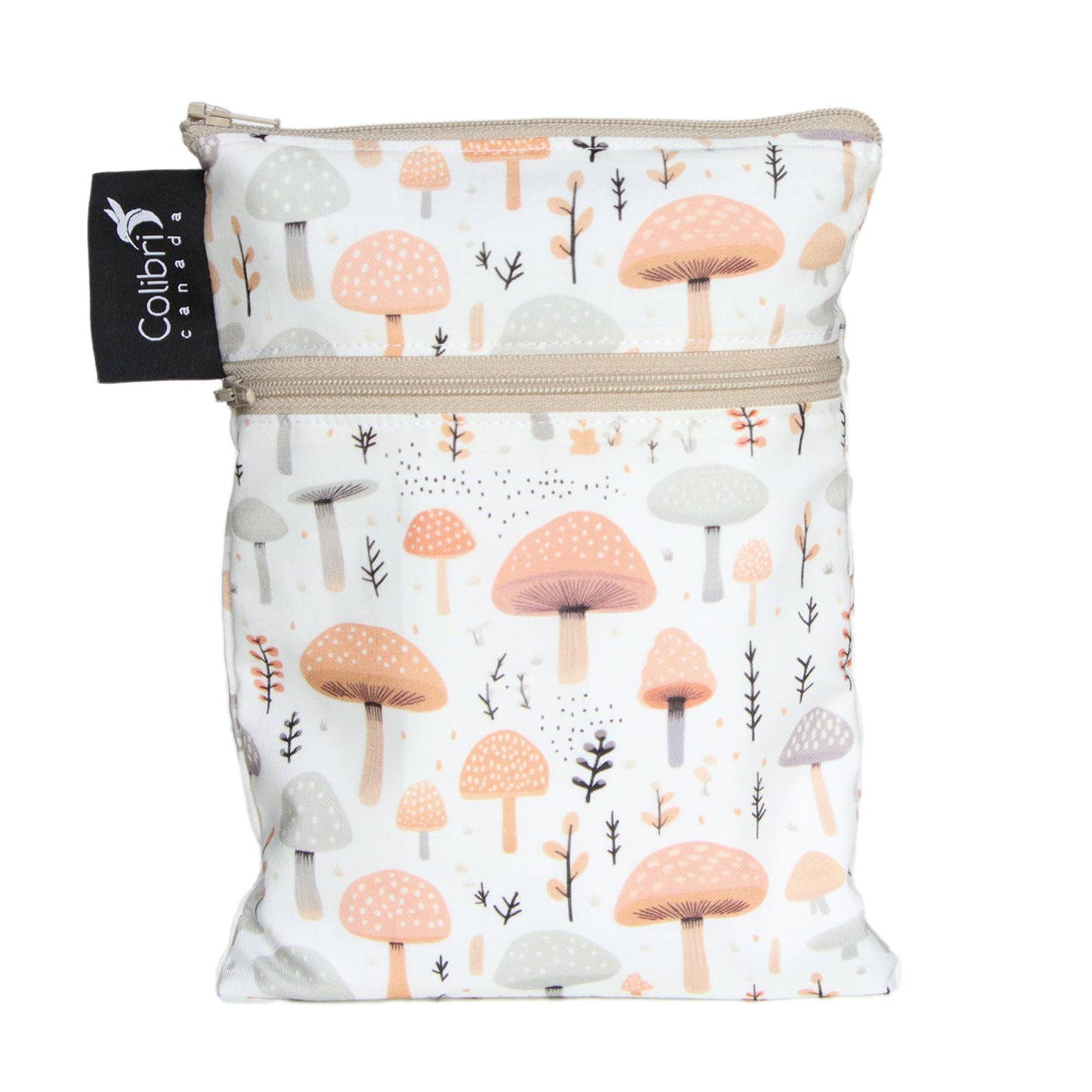Mushrooms Mini Double Duty Wet Bag-Colibri-Modern Rascals