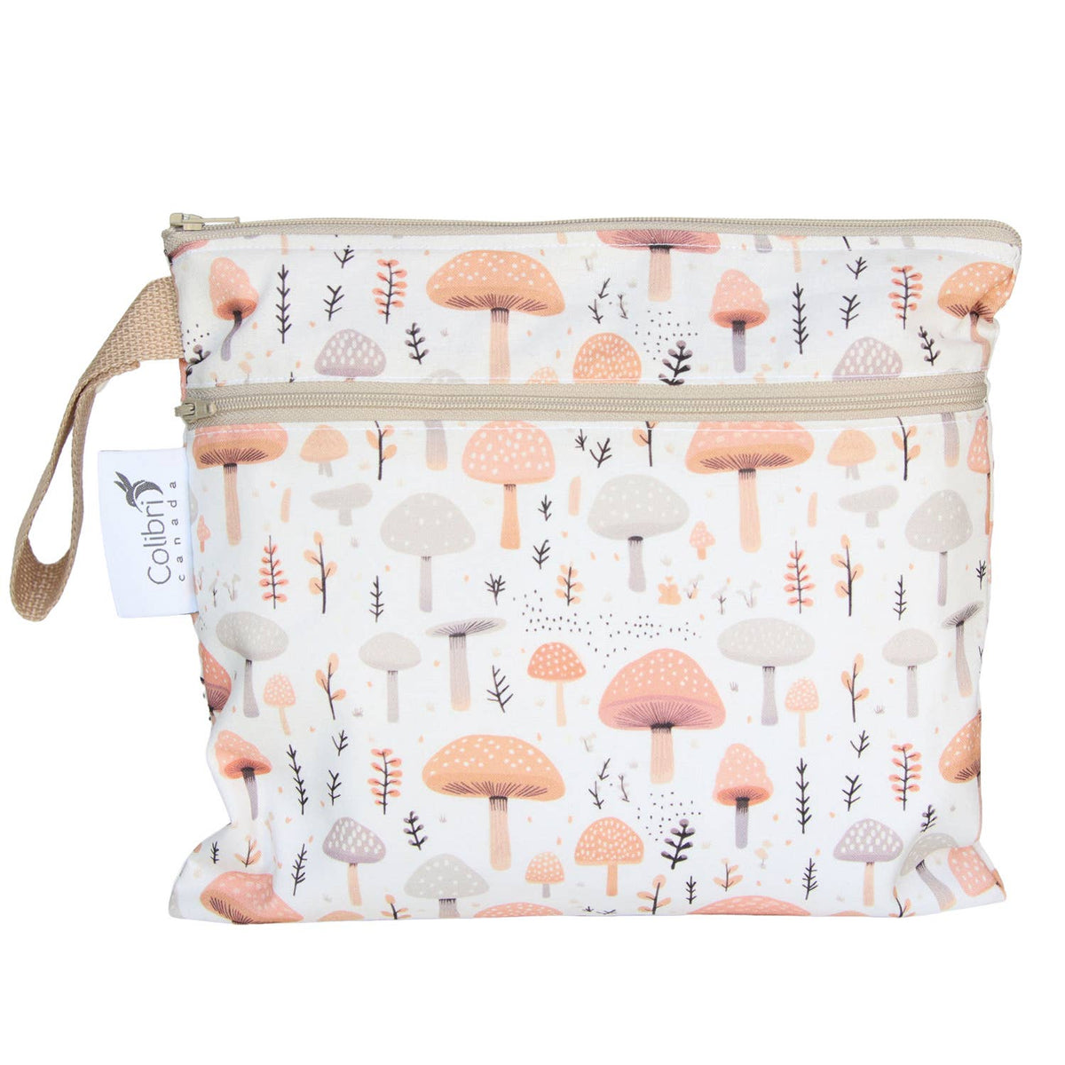 Mushrooms Small Double Duty Wet Bag-Colibri-Modern Rascals