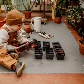 My Main Vegan Leather Play Mat - Stone-Teri Co-Modern Rascals