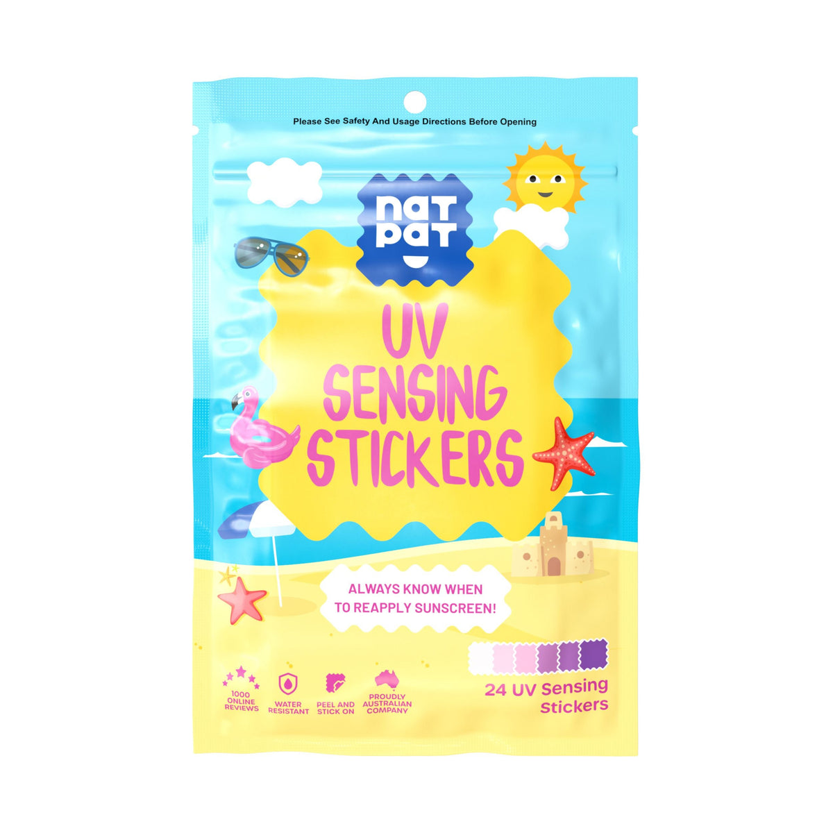 NatPat - UV Sensing Stickers (24 per pack)-NatPat-Modern Rascals