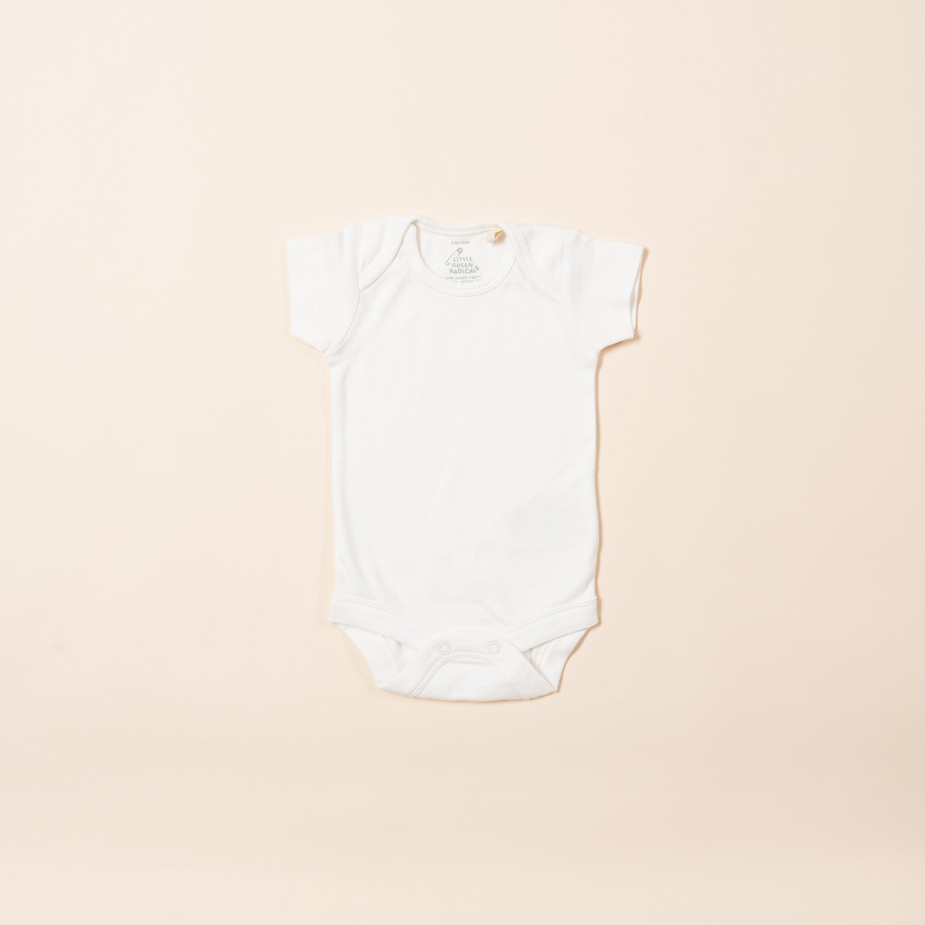 Natural Short Sleeve Baby Onesie - Cream - 2 Left Size 9-12 months-Little Green Radicals-Modern Rascals