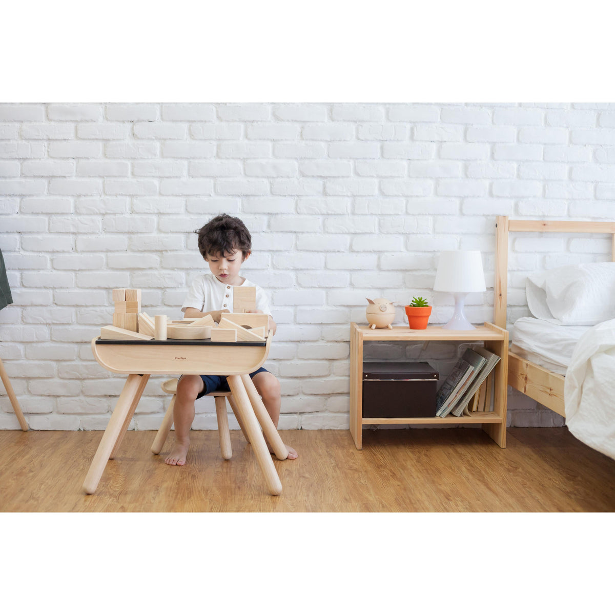 Natural Unit Blocks - 50 pieces-PlanToys-Modern Rascals