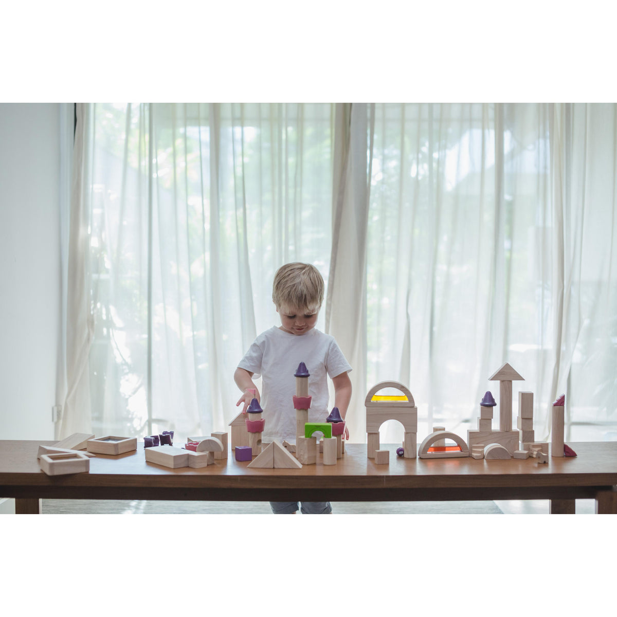 Natural Unit Blocks - 50 pieces-PlanToys-Modern Rascals