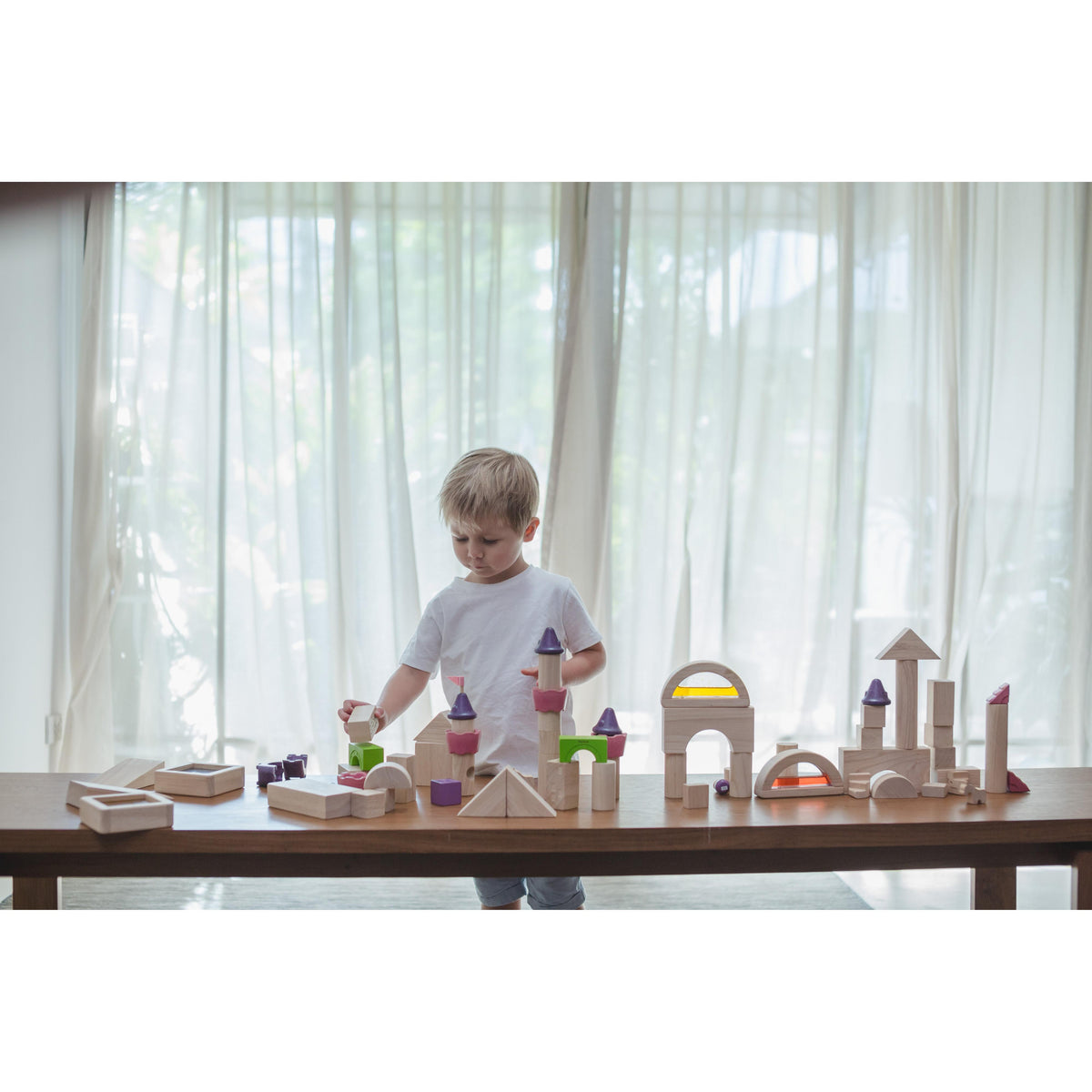 Natural Unit Blocks - 50 pieces-PlanToys-Modern Rascals