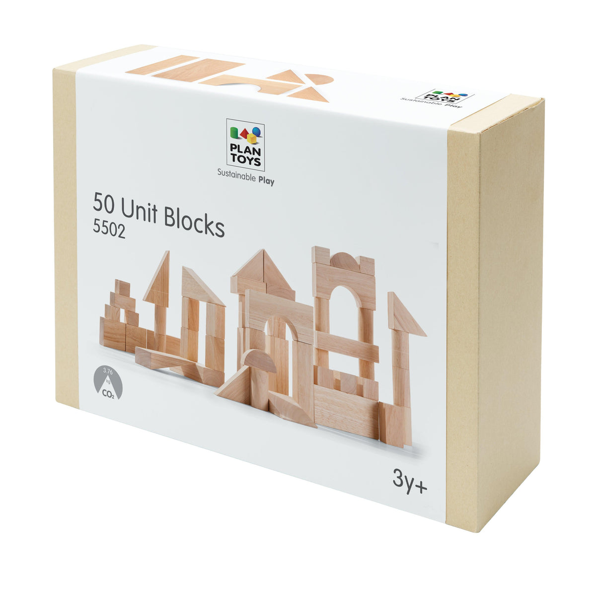 Natural Unit Blocks - 50 pieces-PlanToys-Modern Rascals