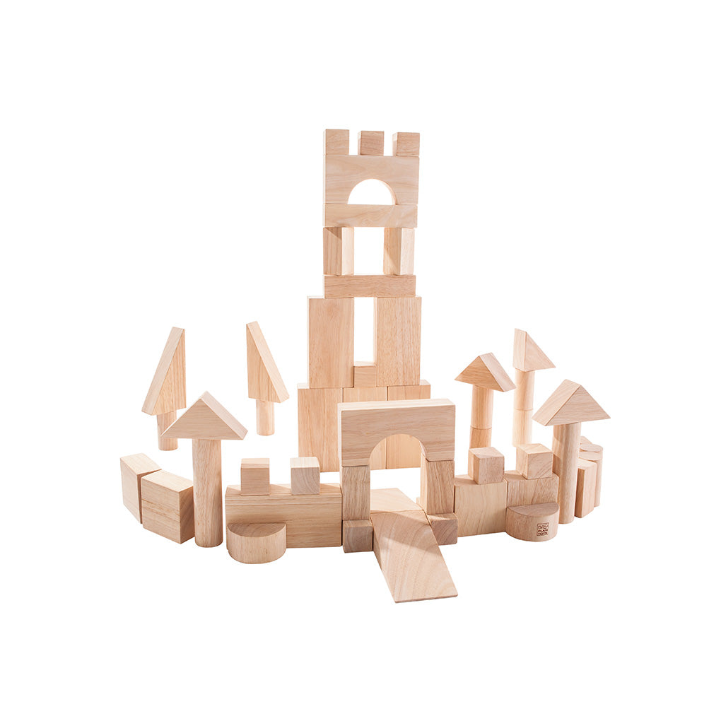 Natural Unit Blocks - 50 pieces-PlanToys-Modern Rascals