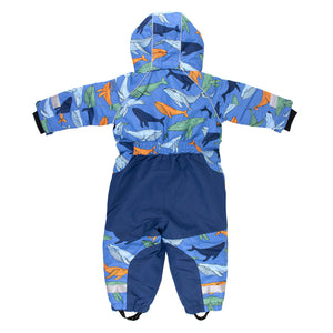 Nautic Whale Print Winter Overall-Villervalla-Modern Rascals