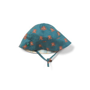Navy Bears Reversible Sunhat - 1 Left Size 5-8 years-Little Green Radicals-Modern Rascals